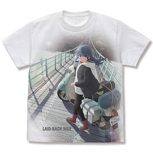 『ゆるキャン△ SEASON3』 バイク志摩リン フルグラフィックTシャツ/WHITE-S