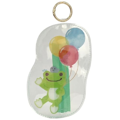 ナカジマコーポレーション かえるのピクルス カラフルバルーン ダイカットポーチ キャラクターグッズ 約H19×W11×D0.5cm 212924-25