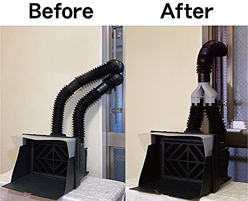 排気ホース・集合ダクト【補強 タミヤ塗装ブース・ツインファンの２本のホースを連結して１本に (タミヤホース)