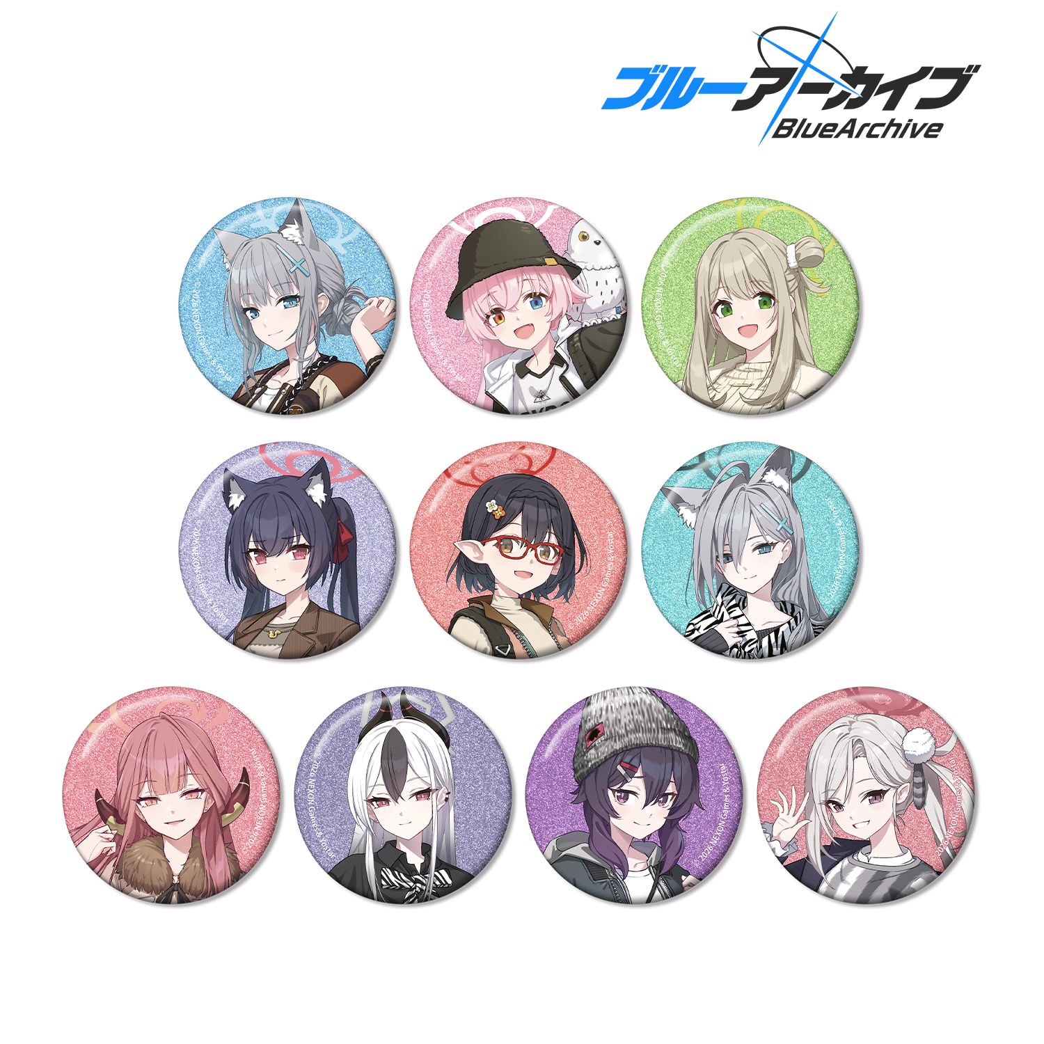 ブルーアーカイブ_トレーディンググリッター缶バッジ(単位/コンプリートBOX/10パック入り)