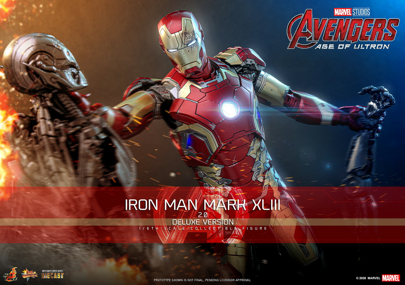 ムービー・マスターピース DIECAST アベンジャーズ/エイジ・オブ・ウルトロン アイアンマン・マーク43(2.0/デラックス版) 1/6スケールフィギュア