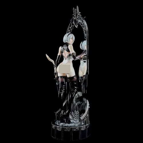 2B フィギュア 美少女 人形 ダブルヘッド 約63cm 塗装済み完成品フィギュア 可愛い プラスチック製 人気 おもちゃ 卓上置物 美少女 モデル コレクション