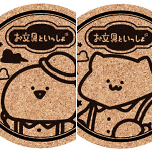 コルクコースター「お文具といっしょ」01/レトロデパートver. 描き下ろしイラスト 6個入りBOX
