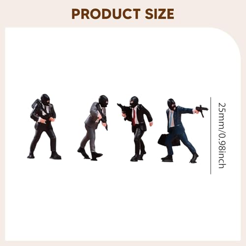 Yunhgft 4個 1/64 人物フィギュア サンドテーブルレイアウトデコレーション DIYプロジェクト ジオラマ