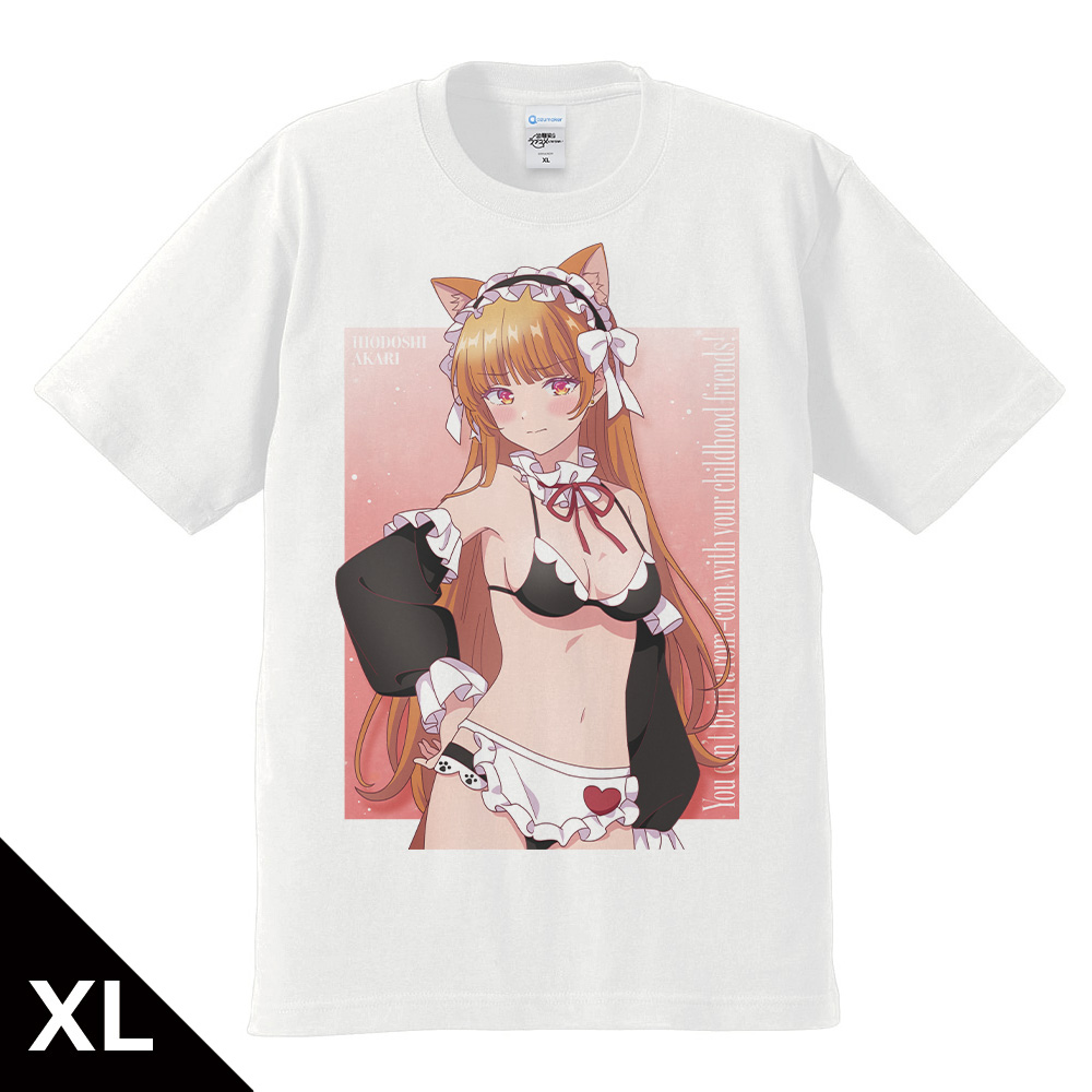 幼馴染とはラブコメにならない_XLサイズ_Tシャツ 火威 灯 猫耳水着メイドver. 【描き下ろし】