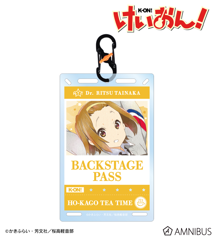 田井中 律 Ani-Art aqua label バックステージパス風カラビナ付きカード型アクリルキーホルダー