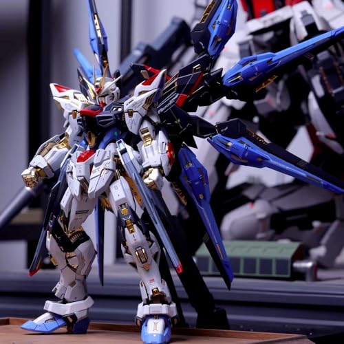 HOTGEEJPガンダムモデルキット プレイヤーフィギュア ストライクフリー スーツ ウイングユニコーン レッドアストレイ フィギュアオーナメント 分け済みプラスチック組み立てモデル ((カラーボックス包装),狼王バルバトス + 武器 + スタンド)