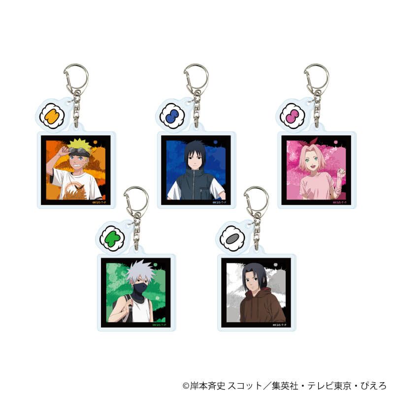 パーツ付きアクリルキーホルダー「NARUTO-ナルト- 疾風伝」01/ストリートファッションver. ブラインド(5種)(描き下ろしイラスト)