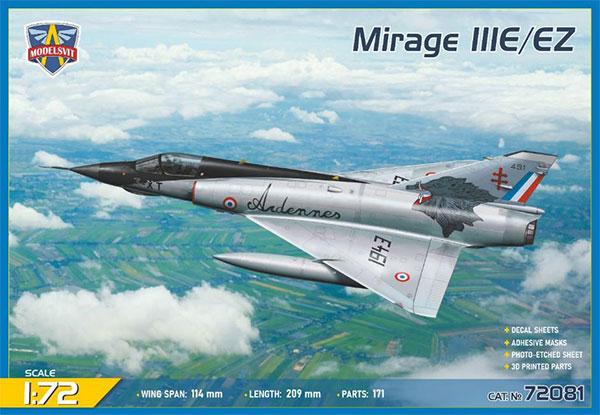 1/72 ミラージュIIIE/EZ 戦闘攻撃機 プラモデル