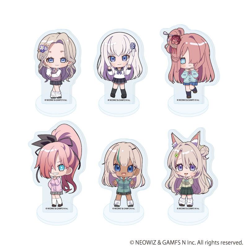 アクリルぷちスタンド「ブラウンダスト2」01/平成ギャルver. コンプリートセット(全6種)(ミニキャライラスト)
