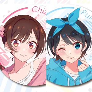 彼女、お借りします 描き下ろし缶バッジセット パーカーver.