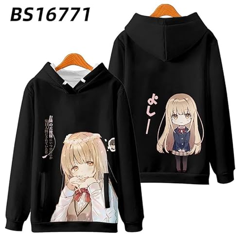 [LAOMI] お隣の天使様 パーカー 椎名真昼 藤宮周 お隣の天使様にいつの間にか駄目人間にされていた件 グッズ コスプレ衣装 長袖 運動パーカー Hoodie 日常服 可愛い レディース 秋冬服 (6,S 薄手)