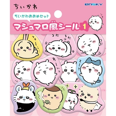 【グッズ-シール】ちいかわ マシュマロ風シール1 ちいかわおおめセット【再販】