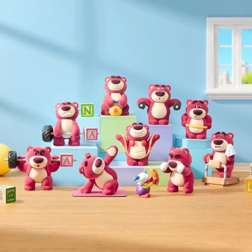 52TOYS BLINDBOX Lotso Fitness 「ロッツォ・筋トレルーキー」シリーズ ブラインドボックス フィギュア トイ ストーリー ガチャガチャ コレクション おもちゃ 塗装済み コレクター・誕生日・クリスマスのギフトに最適 (一個入り)