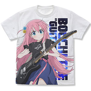 アニメ「ぼっち・ざ・ろっく!」 後藤ひとり フルグラフィックTシャツ Playing the guitar Ver./WHITE-S
