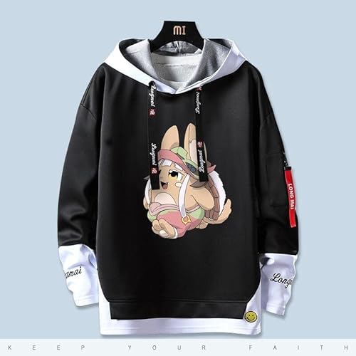 メイドインアビス パーカー 長袖 リコ レグ ナナチ ミーティ 烈日の黄金郷 メンズ 日常服 コスプレ衣装 運動パーカー 春夏 ゆったり フード付き おしゃれ 大きいサイズ シンプル 薄手/厚手 プルオーバー トップス シンプル 漫画服 通気性 柔らかい グッズ 部屋着 学園祭 誕生日 プレゼント ギフト 男女兼用 (L薄手,H)