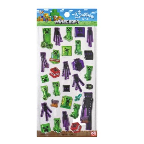 ケイカンパニー(K Company) Minecraft ぷっくりったいシール クリーパー&エンダーマン MCT-PS-CE H17.4×W9.5×D0.4cm