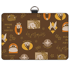 メイドインアビス 烈日の黄金郷 モチーフ柄 ネックストラップ付き2ポケットパスケース