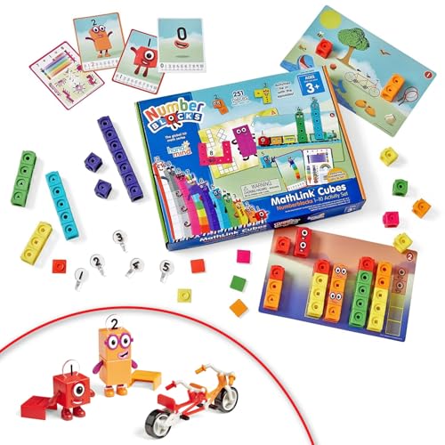 Numberblocks ナンバーブロックス 2個セット 「マスリンクキューブ 算数アクティビティセット (1-10)」 + 「One and Two Bike Adventure キャラクター フィギュア」 算数おもちゃ 正規品