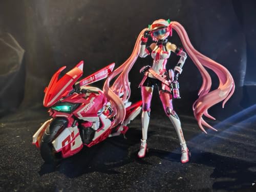 発売 桜ミクピンクのサウンドバースト～ デリバリーテーマ完全セット バイク＆ドローン付属 全パーツ約30点 プラモデル 塗装済みプラスチックモデル SOSKILL色分け済み組立キット アクションモデル 全高22㎝