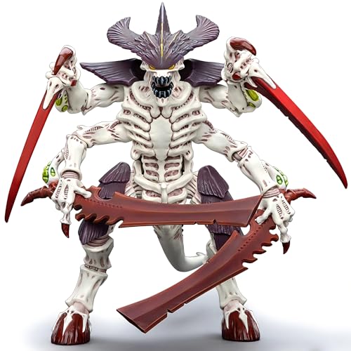 JOYTOY ウォーハンマー 40K タイラニッド ハイブ フリート リヴァイアサン ティラニッド戦士 骨剣付き 1/18スケール コレクタブルアクションフィギュア コレクション&ギフト用 関節フィギュア - JT7004