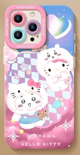 [SENDENG] ちいかわ グッズ 携帯ケース ハチワレ うさぎ 携帯電話カバー レンズ保護 多機種対応 コスプレ小物 贈り物 プレゼント 萌え デザイン キャラクター 人気 綺麗 グッズスマホ 非公式 かわいい (iPhone12mini,ちいかわ)