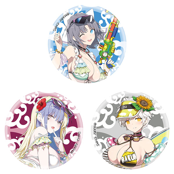 【限定販売】シノビマスター 閃乱カグラ NEW LINK 缶バッジ3個セット 画集描き下ろし水着Ver. [UNDER]
