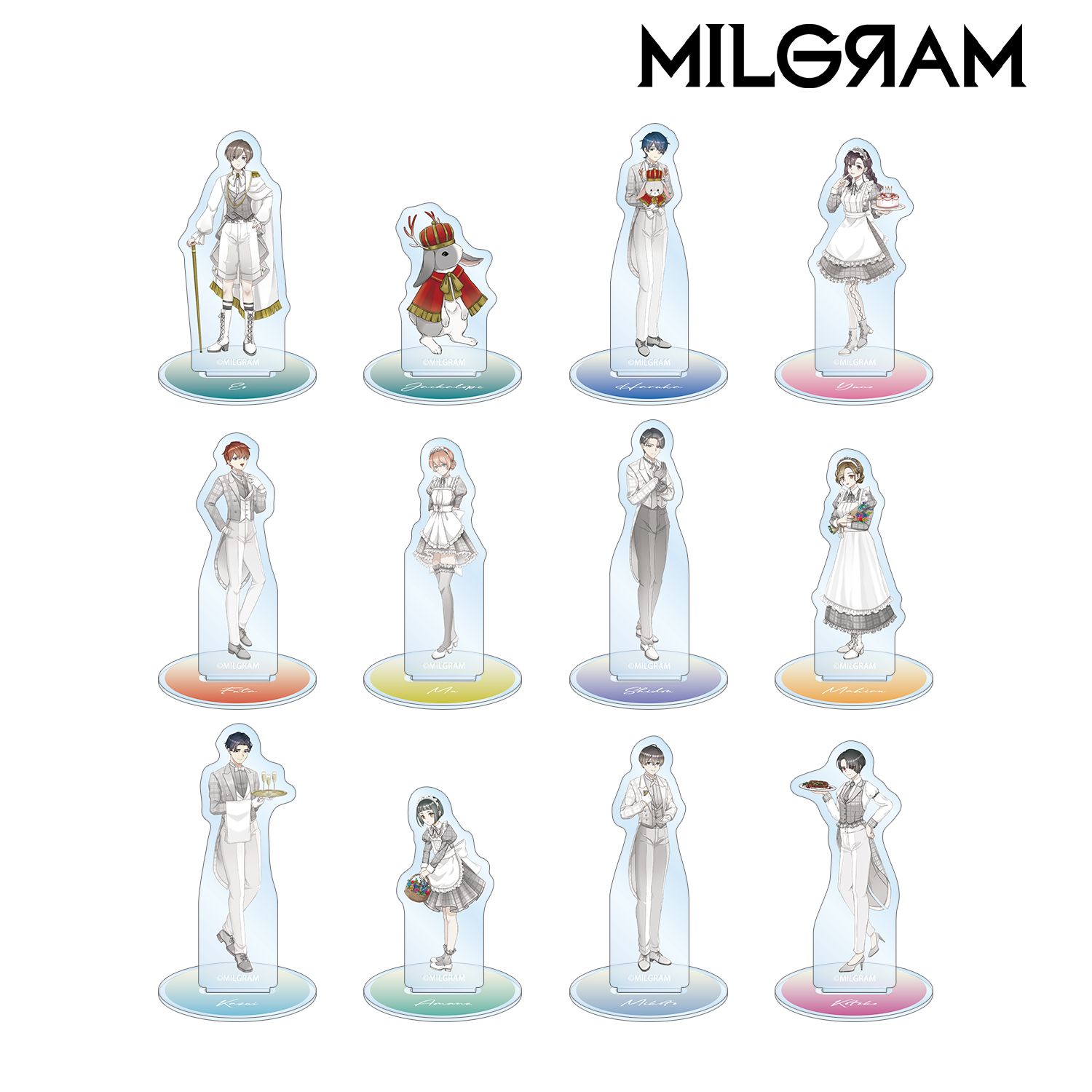 MILGRAM -ミルグラム-_描き下ろし 6th Anniversary ver. トレーディングアクリルスタンド(単位/コンプリートBOX/12パック入り)