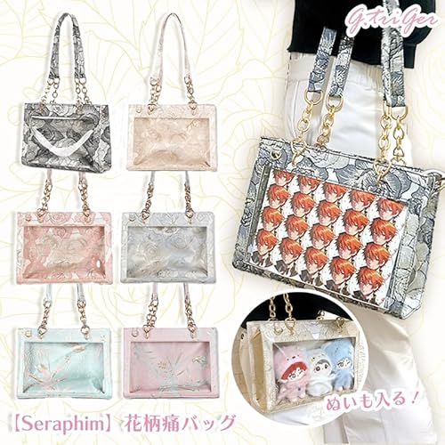 【Seraphim】花柄痛バッグ 薔薇 ブルー [並行輸入品]