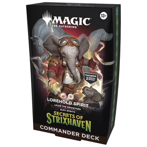 マジック:ザ・ギャザリング ストリックスヘイブンの秘密 コマンダーデッキ - Lorehold Spirit (カード100枚デッキ、デッキボックス+アクセサリー)