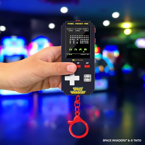 My Arcade スペースインベーダーピクセル：ライセンス取得済みのスペースインベーダーゲーム、携帯用キーホルダー型アーケードゲーム機