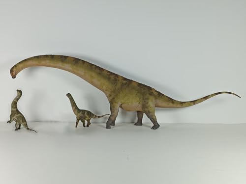 HAOLONGGOOD 1/35 スケール ドレッドノータス モデル 恐竜 フィギュア 全長約70cm 大きいサイズ リアル 竜脚類 ティタノサウルス類 模型 プラモデル 完成品 (グリーン) [並行輸入品]