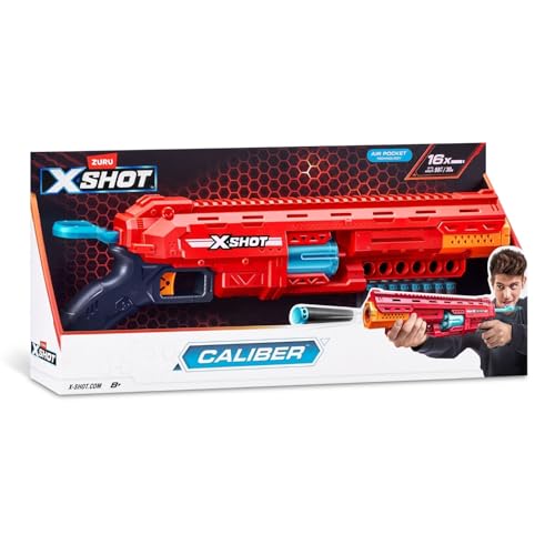 ZURU XSHOT Excel Caliber エックスショット エクセル キャリバー ダーツ16本付き ブラスター玩具 的当て スポンジダーツ 36675 正規品