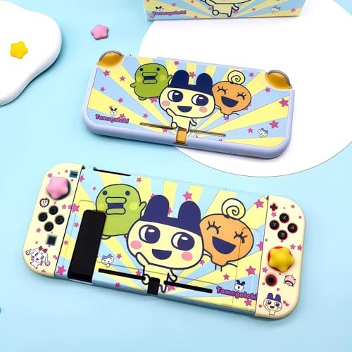 たまごっち グッズ Switch 2保護ケース Switch/OLED カバー 分体式カバー ゲーム機保護カバー 多機種対応 耐衝撃 軽量 脱着可能 全面保護 取り外し簡単 萌えグッズ 可愛い 贈り物 プレゼント 非公式 (OLED セット01) [並行輸入品]