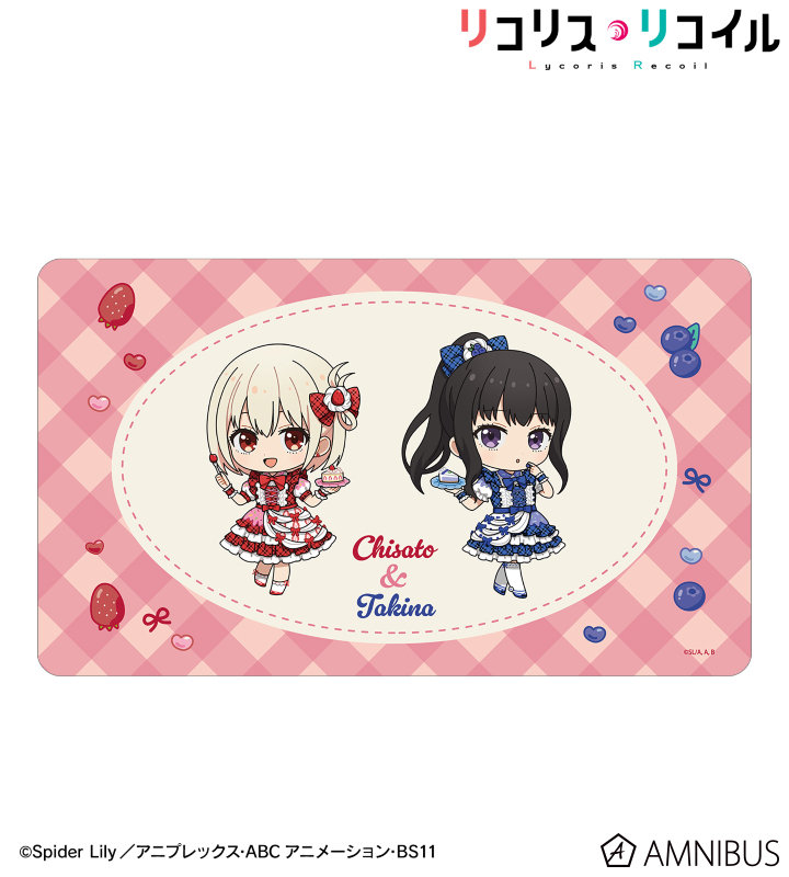 錦木千束&井ノ上たきな ちびキャラ スイーツ衣装ver. マルチデスクマット