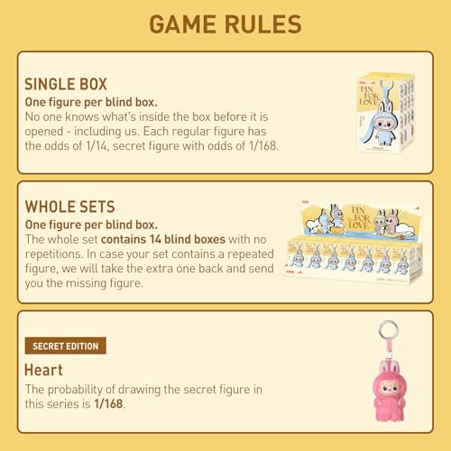 POP MART(ポップマート) モンスターピン フォー ラブシリーズ - ビニールぬいぐるみペンダントブラインドボックス(A-M)、ラブブコレクションおもちゃ、ホリデーバースデーギフト、女の子と男の子へのホリデーバースデーギフト、全セット