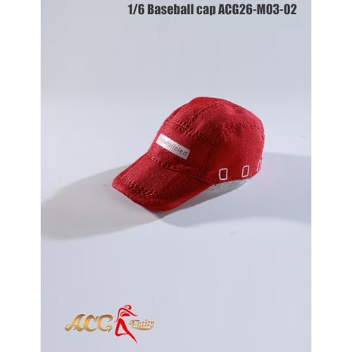 HiPlay JIAOUDOLL 1/6 ベースボールキャップ ACG26-M03-02F レッド フィギュア用 アクセサリー 付属品
