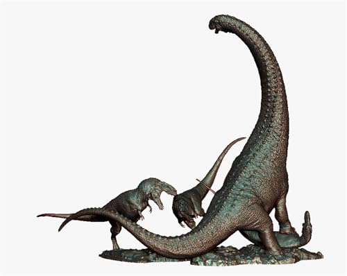 释古堂 アルゼンチノサウルス vs マプサウルス リアル フィギュア 白亜紀 恐竜 動物 塗装指定可 樹脂 プラモデル 模型 情景セット スタチュー 大人のコレクション 台座付き (未塗装, 1/35)