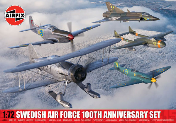 1/72 スウェーデン空軍100周年記念5機セット プラモデル