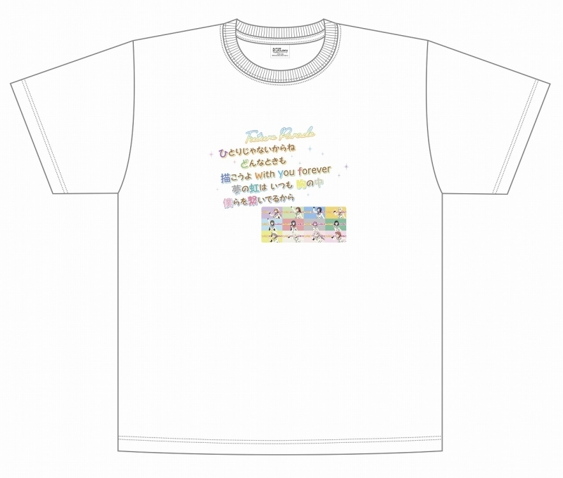 ラブライブ！虹ヶ咲学園スクールアイドル同好会 Lyric Tシャツ「Future Parade」 M