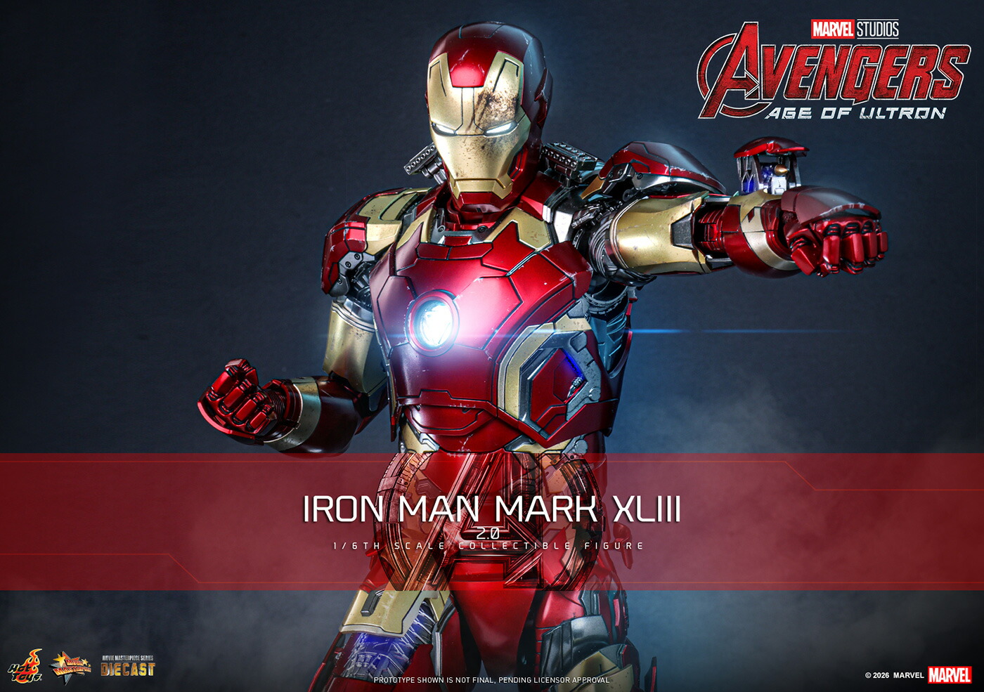 ムービー・マスターピース DIECAST アベンジャーズ/エイジ・オブ・ウルトロン アイアンマン・マーク43(2.0版) 1/6スケールフィギュア