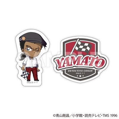【グッズ-ステッカー】名探偵コナン ダイカットステッカー2枚セット チェッカーフラッグ② (大和 敢助)【再販】