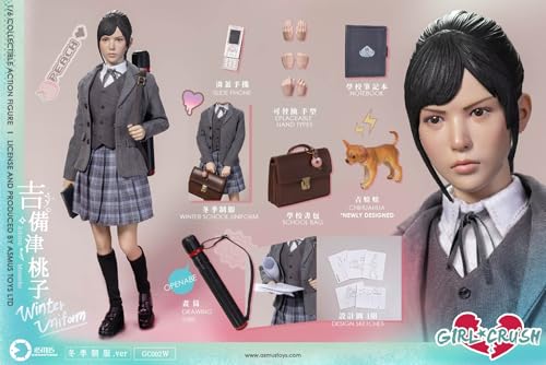 【JEEASS】ASMUS TOYS 1/6 フィギュア 吉備津桃子【冬の制服版】 素体 ヘッド 服セット フルセットアクションフィギュア GC002W