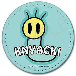 「ニャッキ！」 レザーバッジ(丸形) デザインA