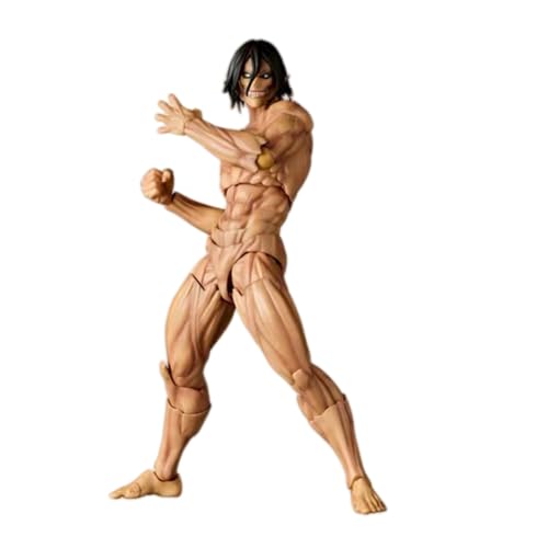 [CHIASA]フィギュア 進撃の巨人 エレン 1/12 17cm ABS&PVC 塗装済み 可動フィギュア ウェザリング 塗装済み 人形 グッズ ファン向け コレクション 誕生日 プレゼント (エレン)