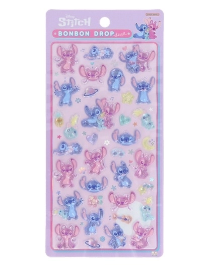 【購入制限対象】ボンボンドロップシール スティッチ＆エンジェル  サンスター文具