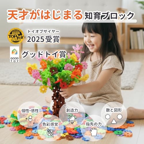 グッドトイ受賞 ジスター (GESTAR) 天才のはじまり (混合カラー) 知育玩具 ブロック おもちゃ (3歳～12歳対応 / 男の子 女の子) 480ピース＋40枚増量中 / LOTUS LIFE