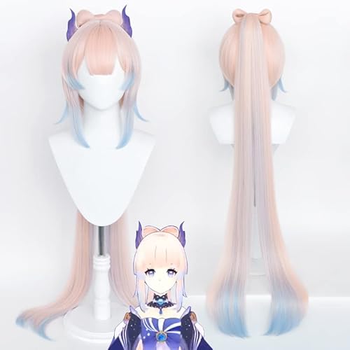 原神 キャラクターコスプレウィッグ - コスプレイベント、学園祭 文化祭 ハロウイン パーティー コスチューム - 珊瑚宮心海