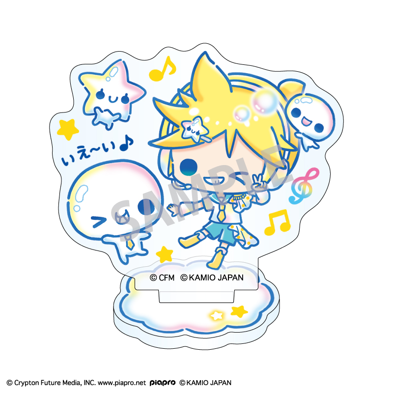 初音ミク×ぷくぷくあわわちゃん_ミニアクリルスタンド 鏡音レン
