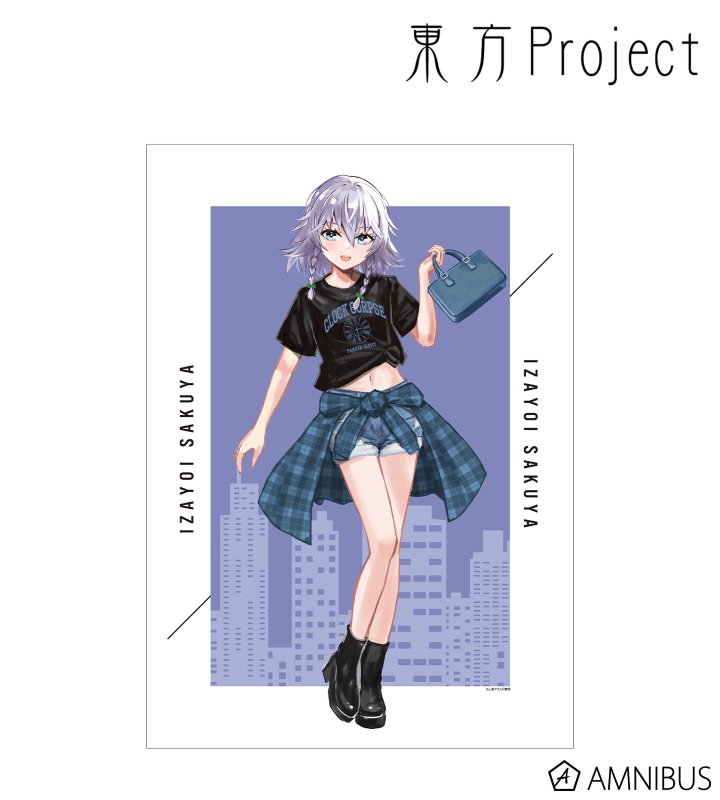 松本能人イラスト 十六夜咲夜 現代風ファッションver. A3マット加工ポスター